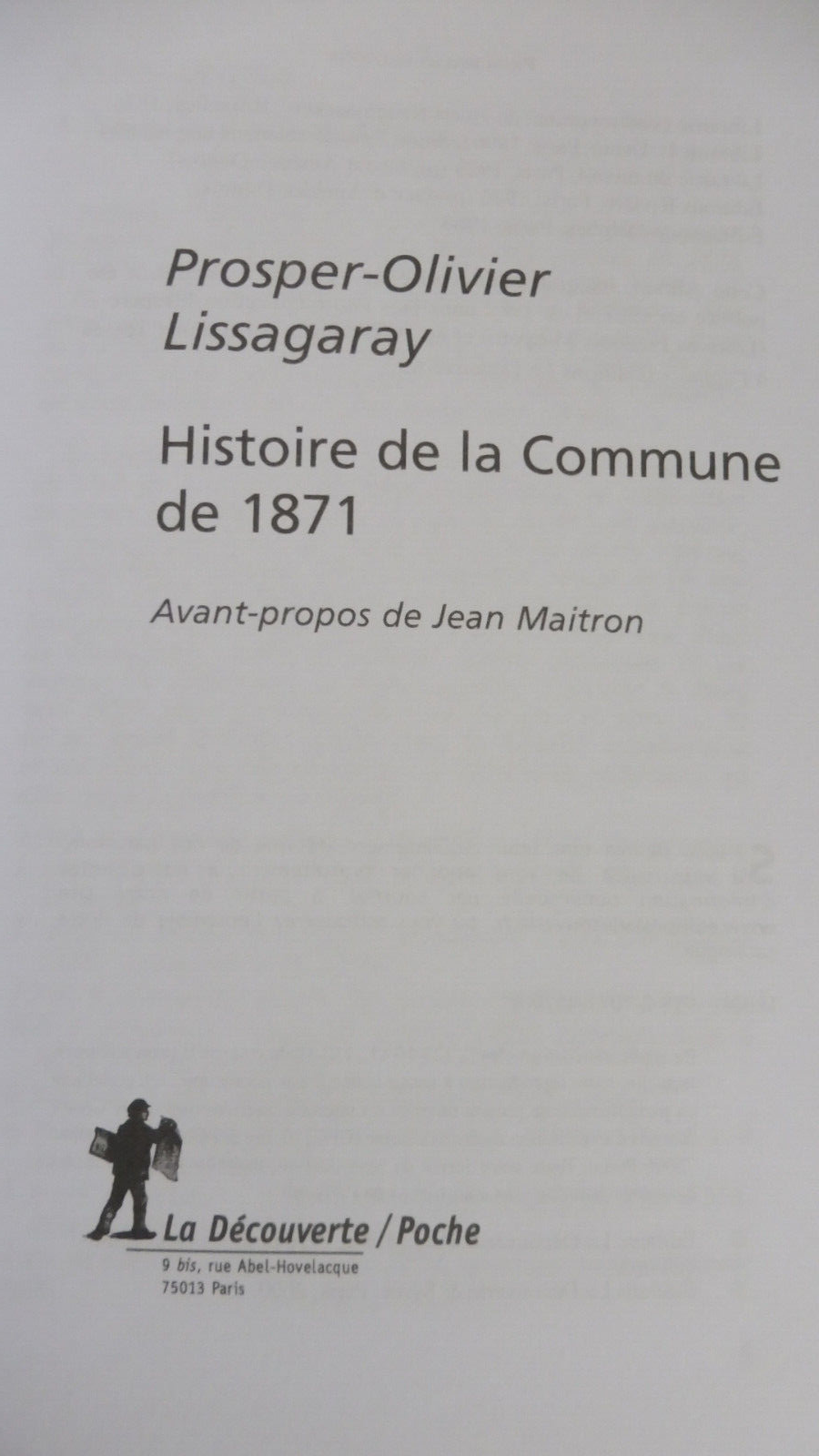 Histoire de la Commune (Prosper-Olivier Lissagaray) 2005