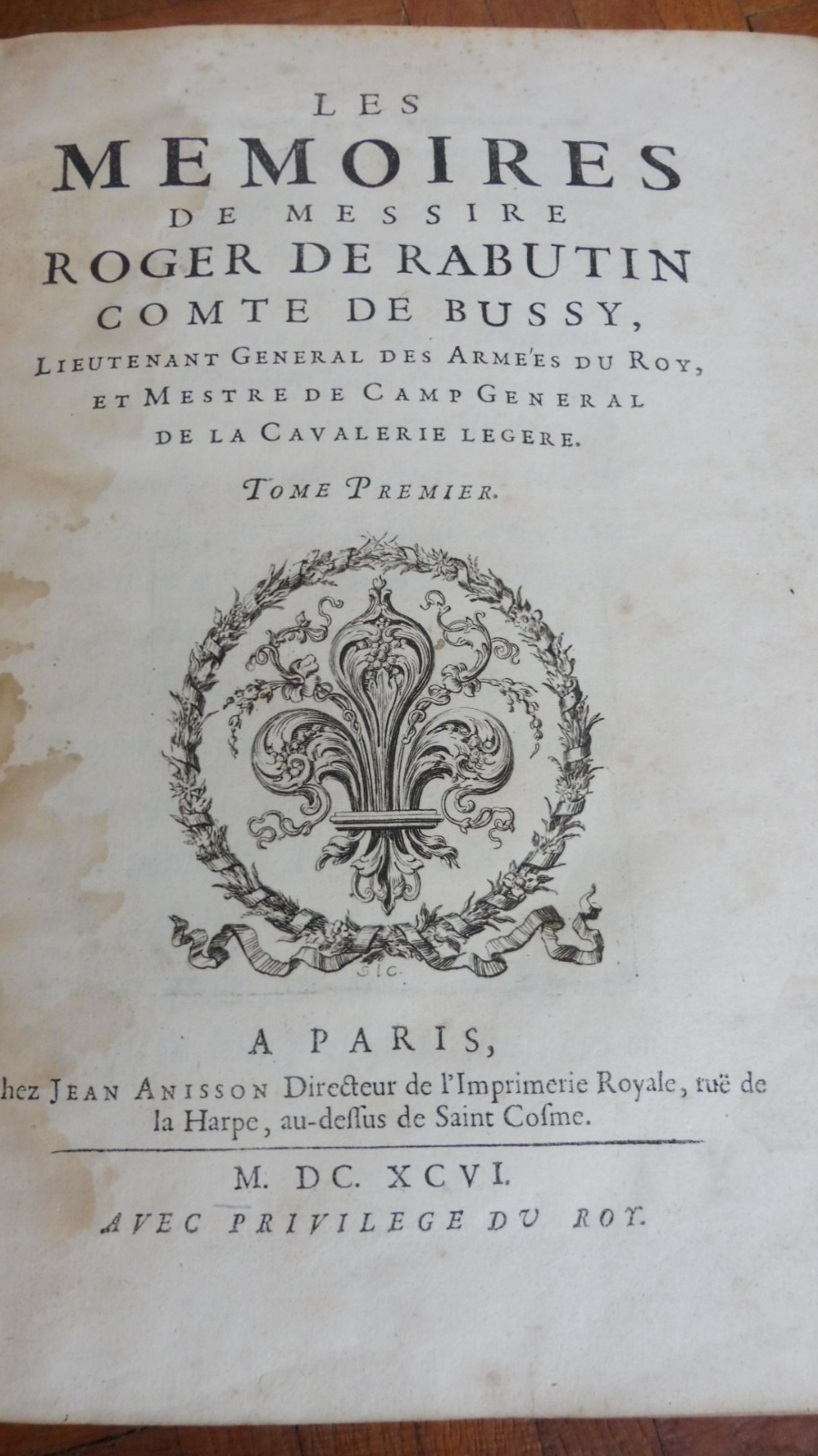 Mémoires de Roger Rabutin comte de Bussy 2/2 1696 EO