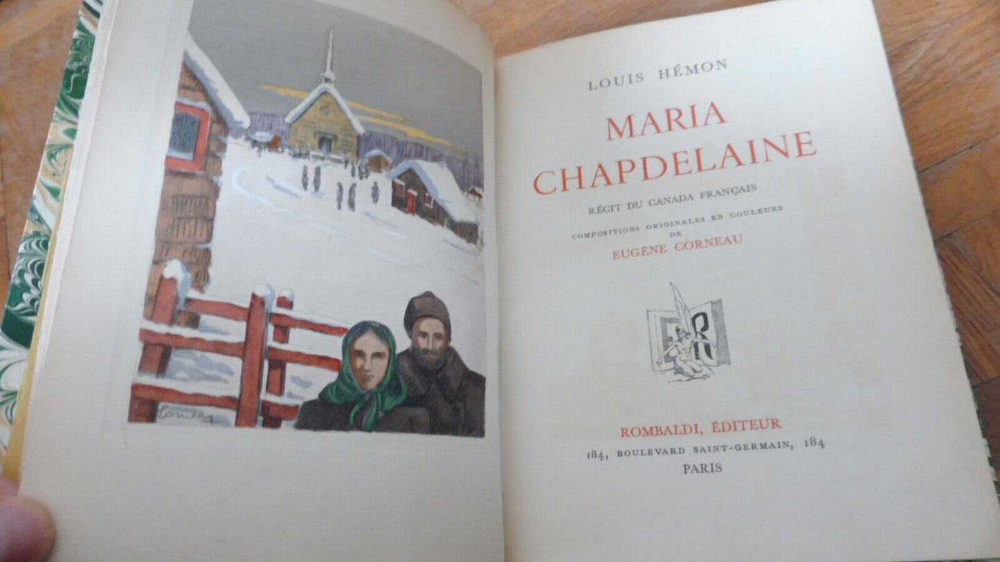 Maria Chapdelaine (Louis Hémon) 1939 illus. Corneau NUMEROTE