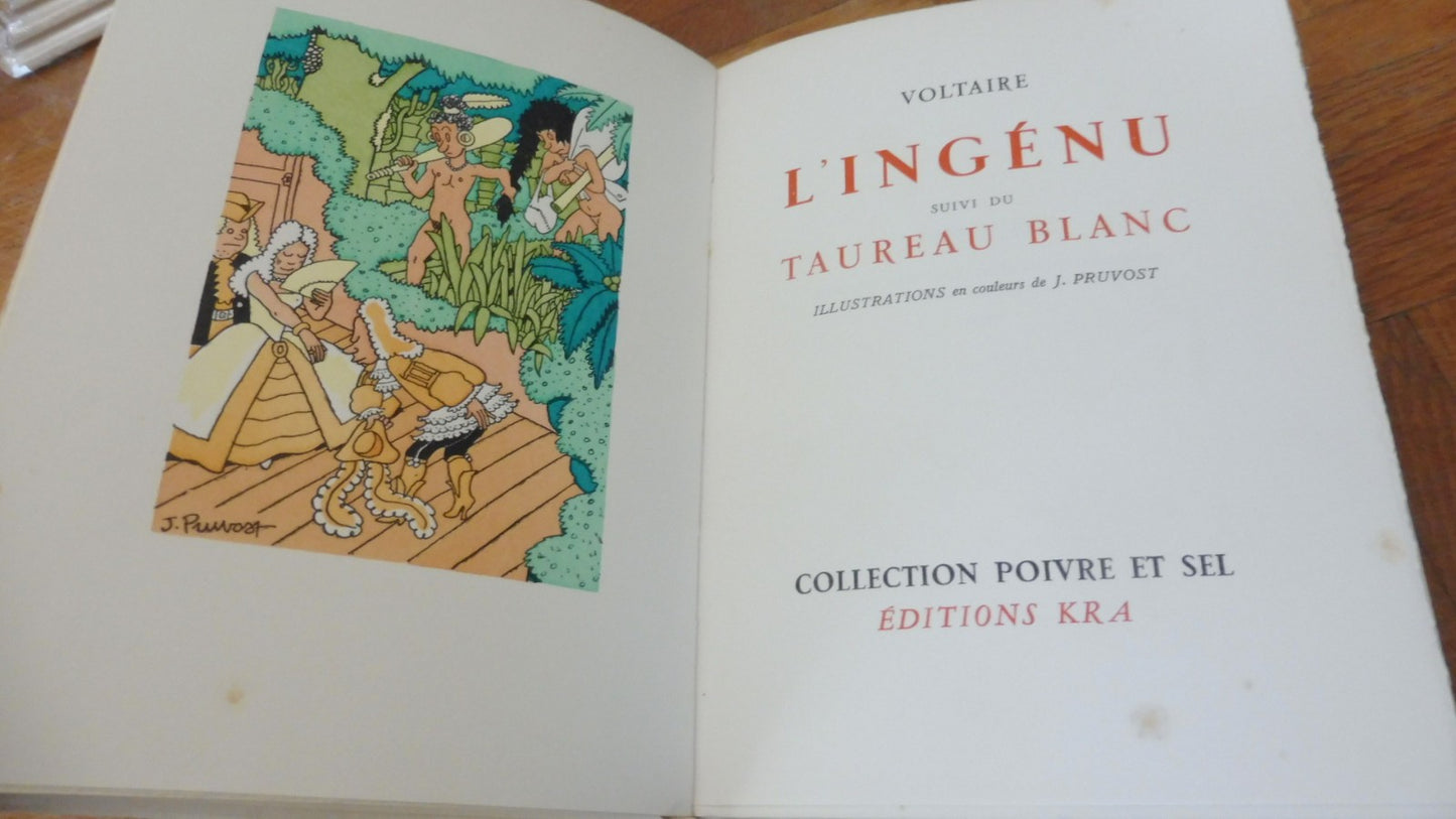 L'Ingénu. Le Taureau blanc (Voltaire) 1930 illus. Pruvost