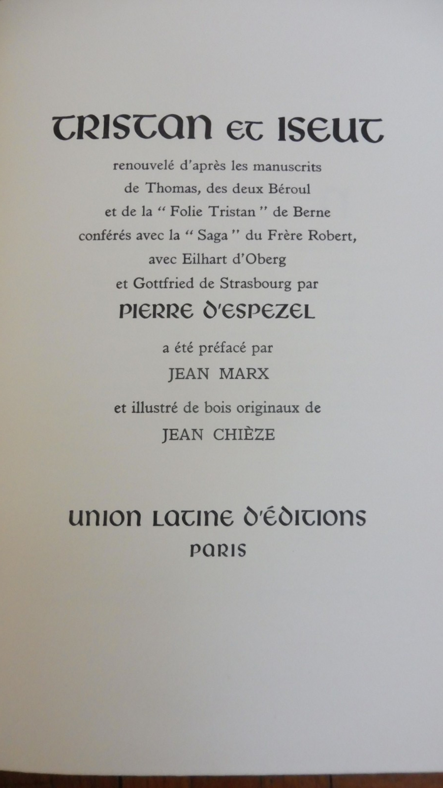 Tristan et Iseut (Espezel) 1956 illus. Chièze