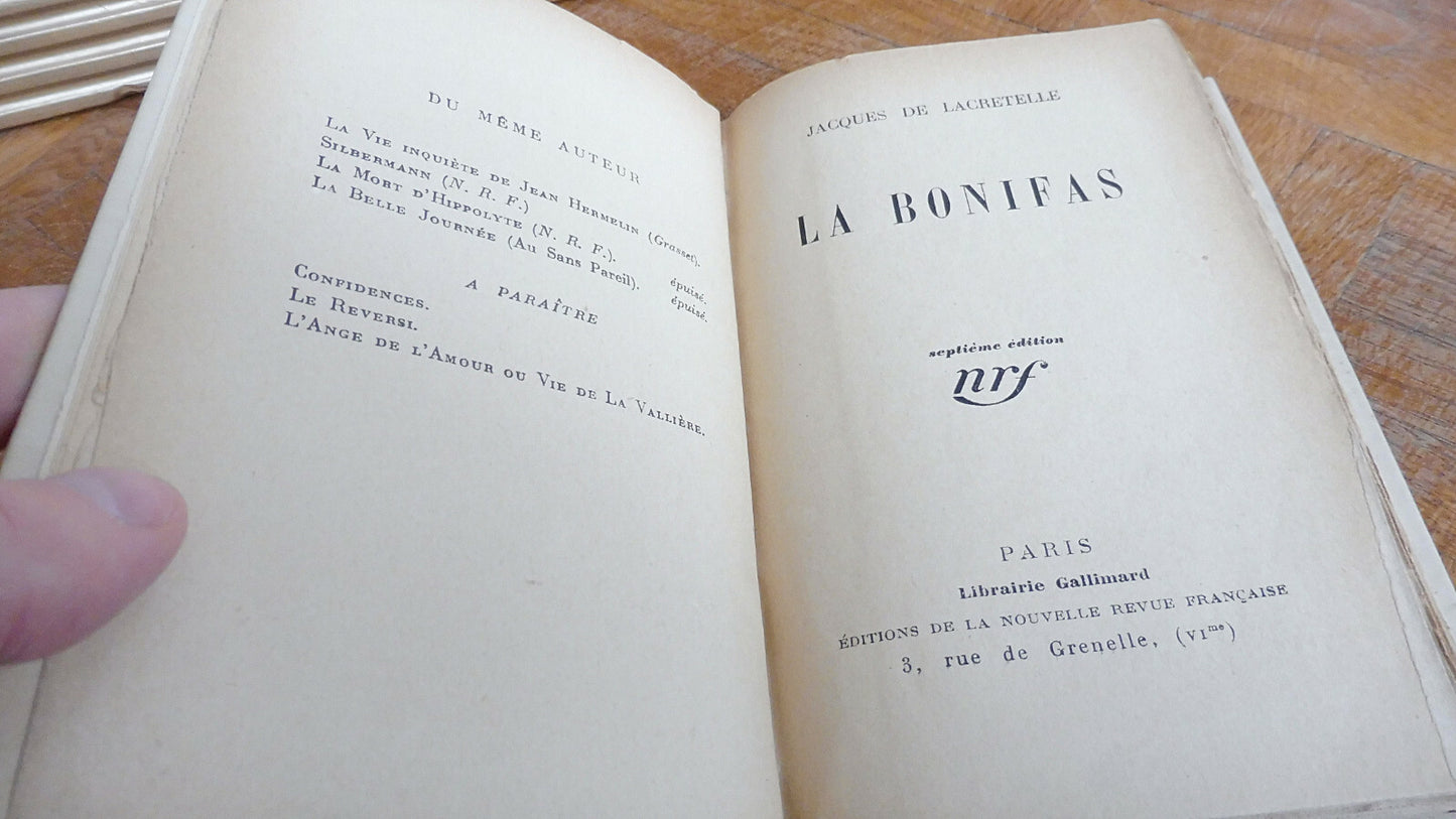 La Bonifas (Jacques de Lacretelle) 1925