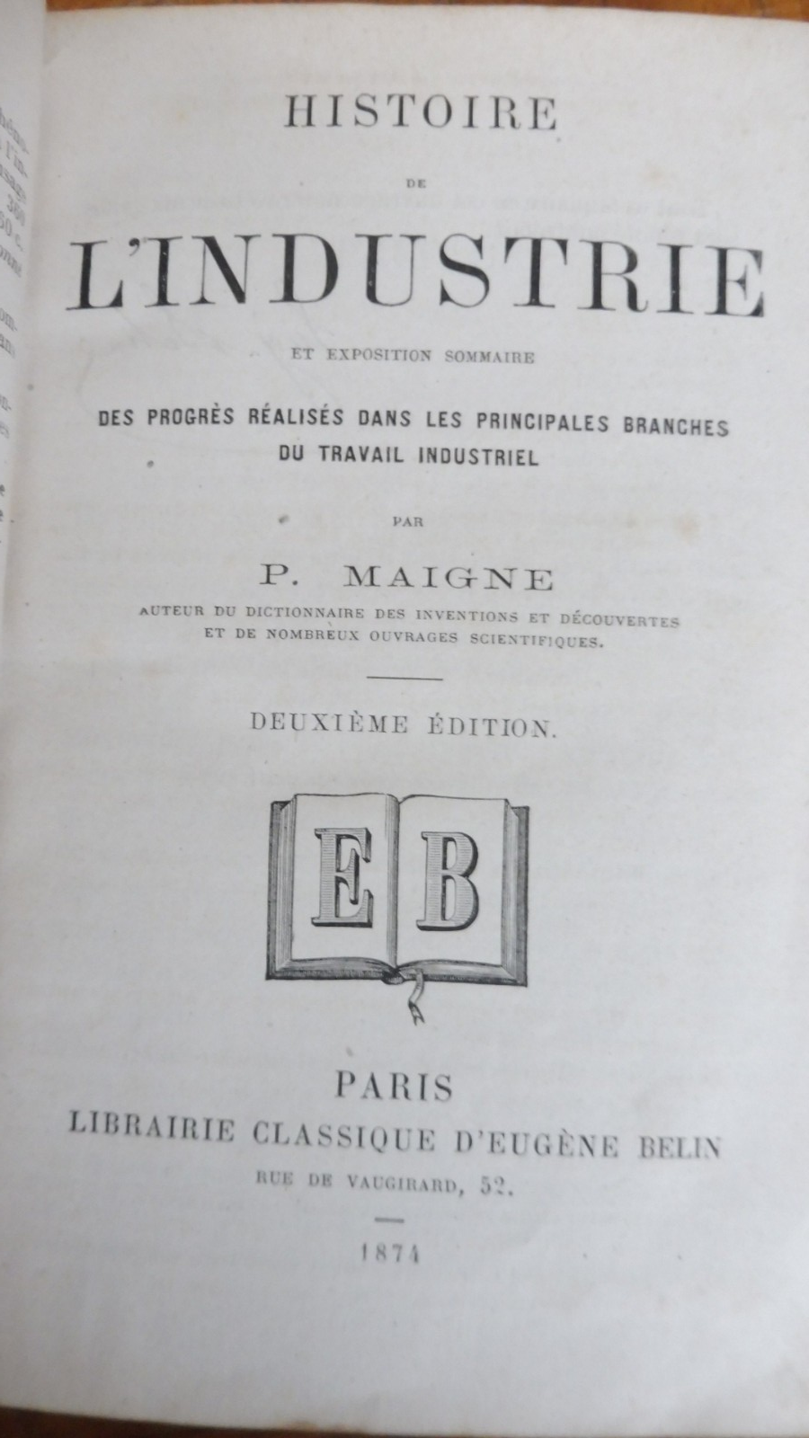 Histoire de l'Industrie (P. Maigne) 1874