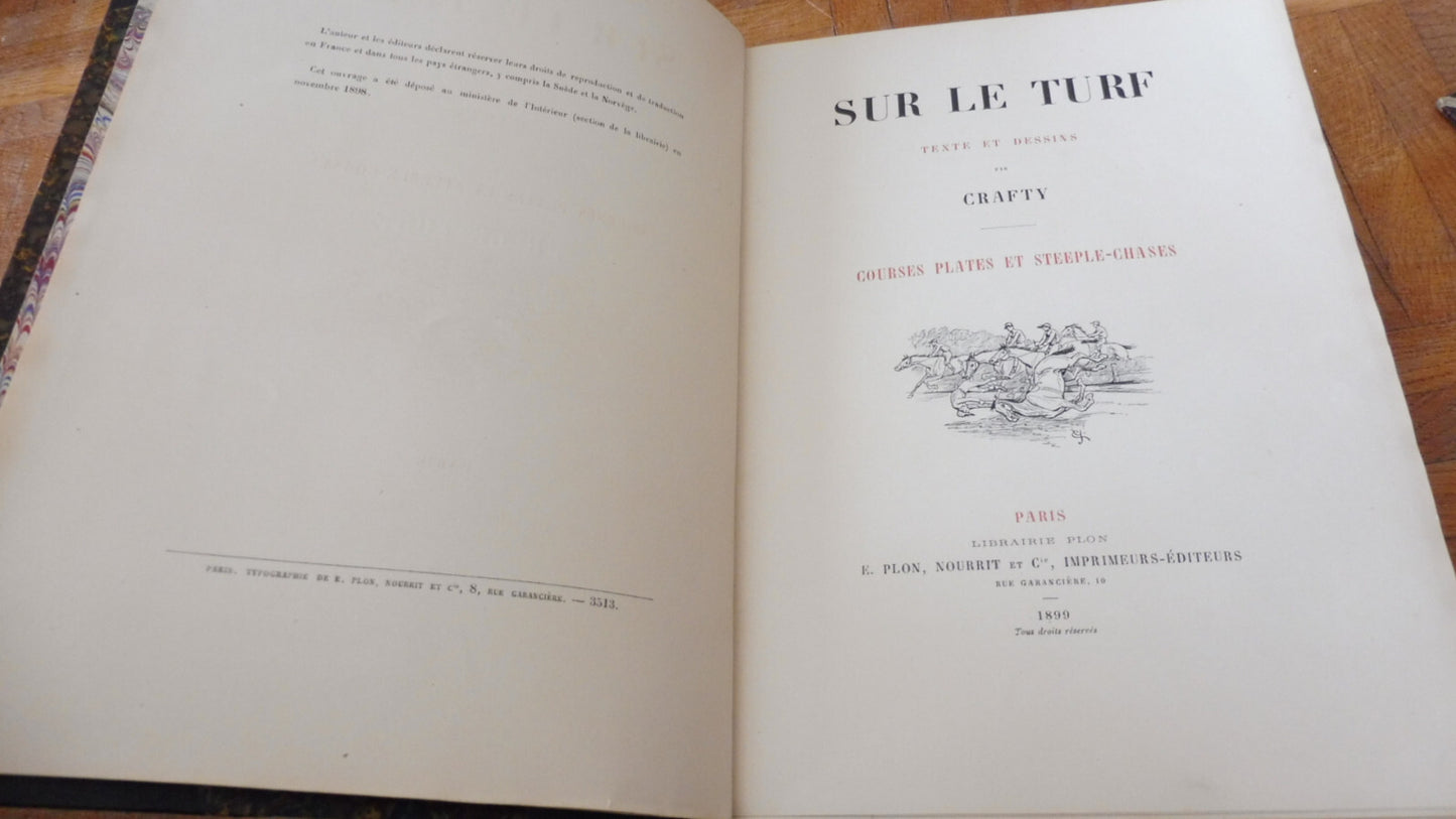Sur le turf. Courses plates & Steeple-chase (Crafty) 1899 EQUITATION