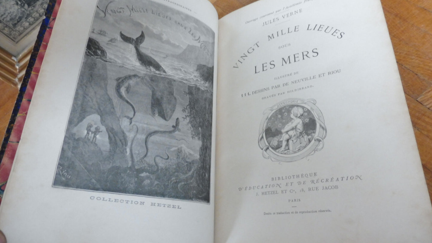 Vingt mille lieues sous les mer (Jules Verne) s.d. Illus. Neuville et Riou