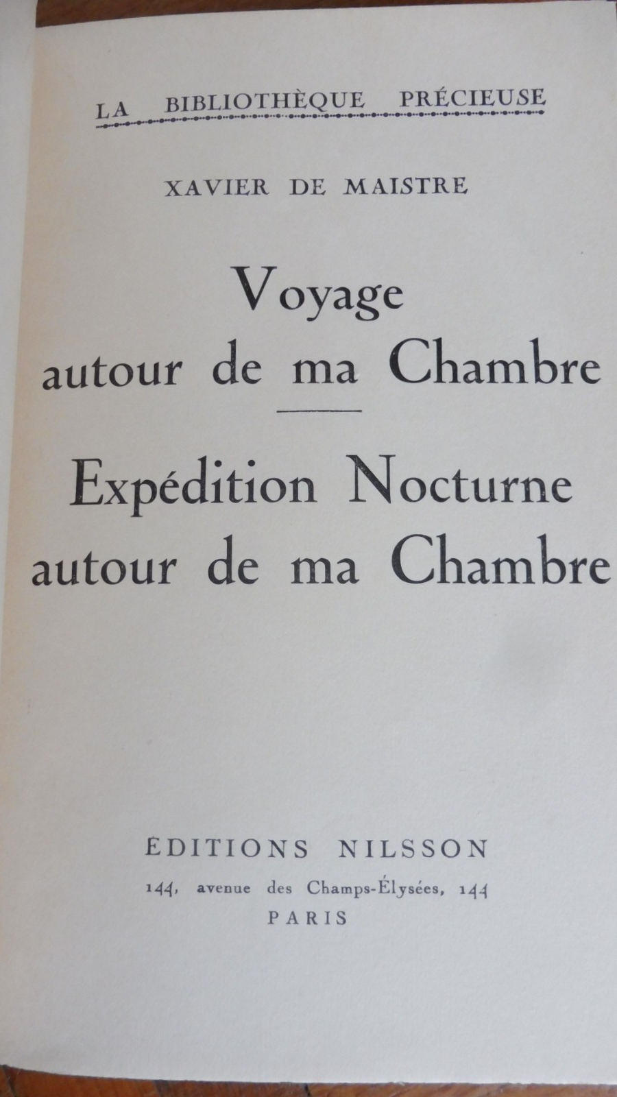 Voyage autour de ma chambre (Xavier De Maistre) s.d. illu. Marilac