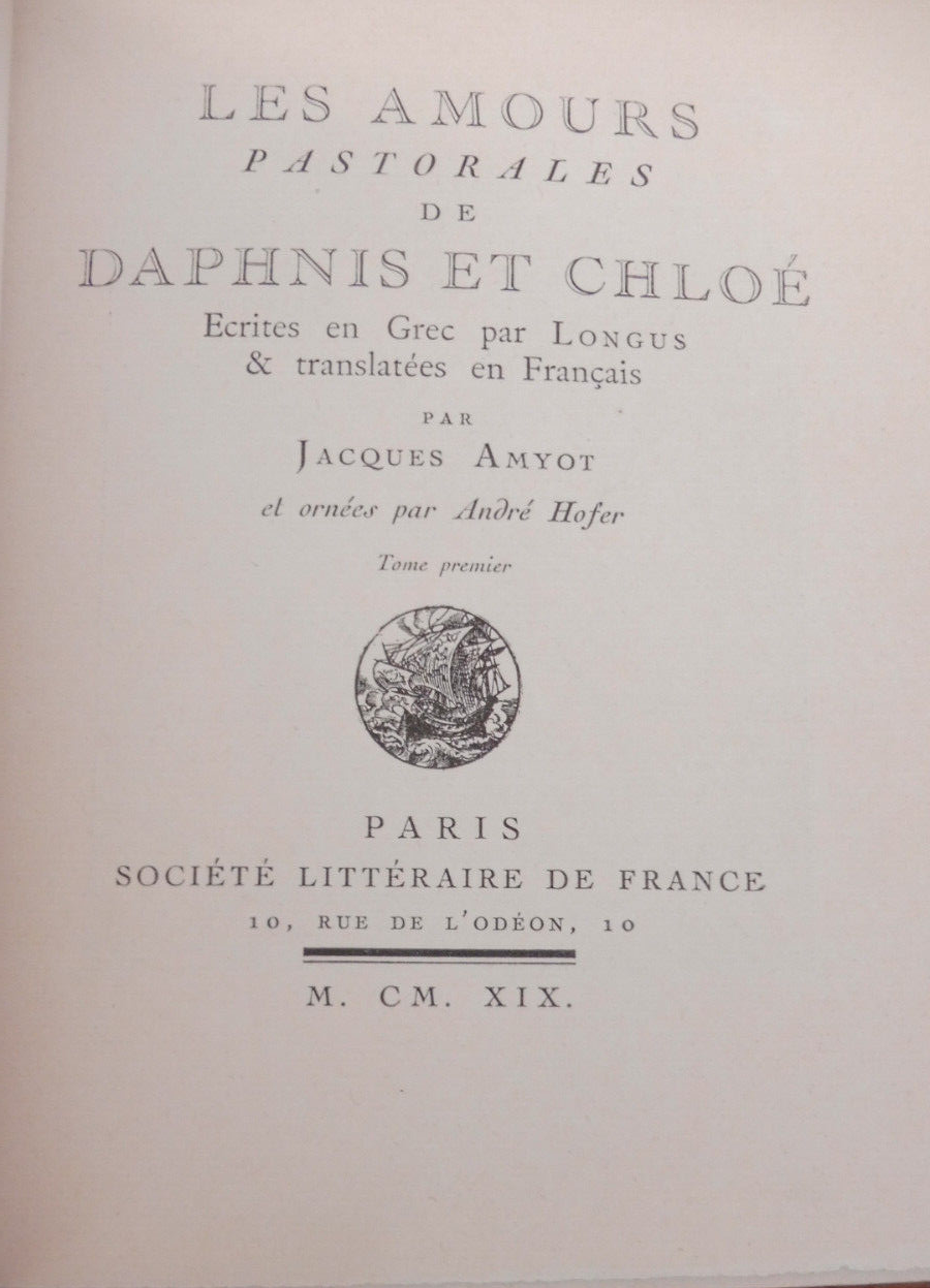 Daphnis et Chloe (Longus) 1919