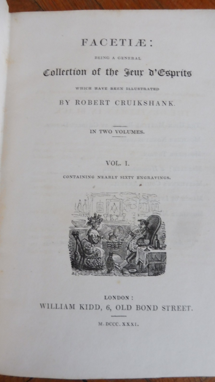 Facetiae : being en general. Collection of the jeux d'esprit (Cruikshank) 1831