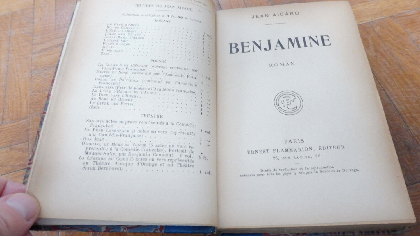 Benjamine (Jean Aicard) s.d.