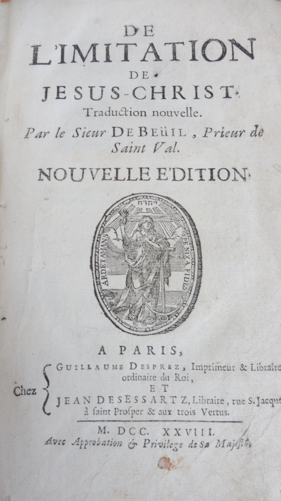 De l'Imitation de Jésus-Christ (De Beül trad.) 1728
