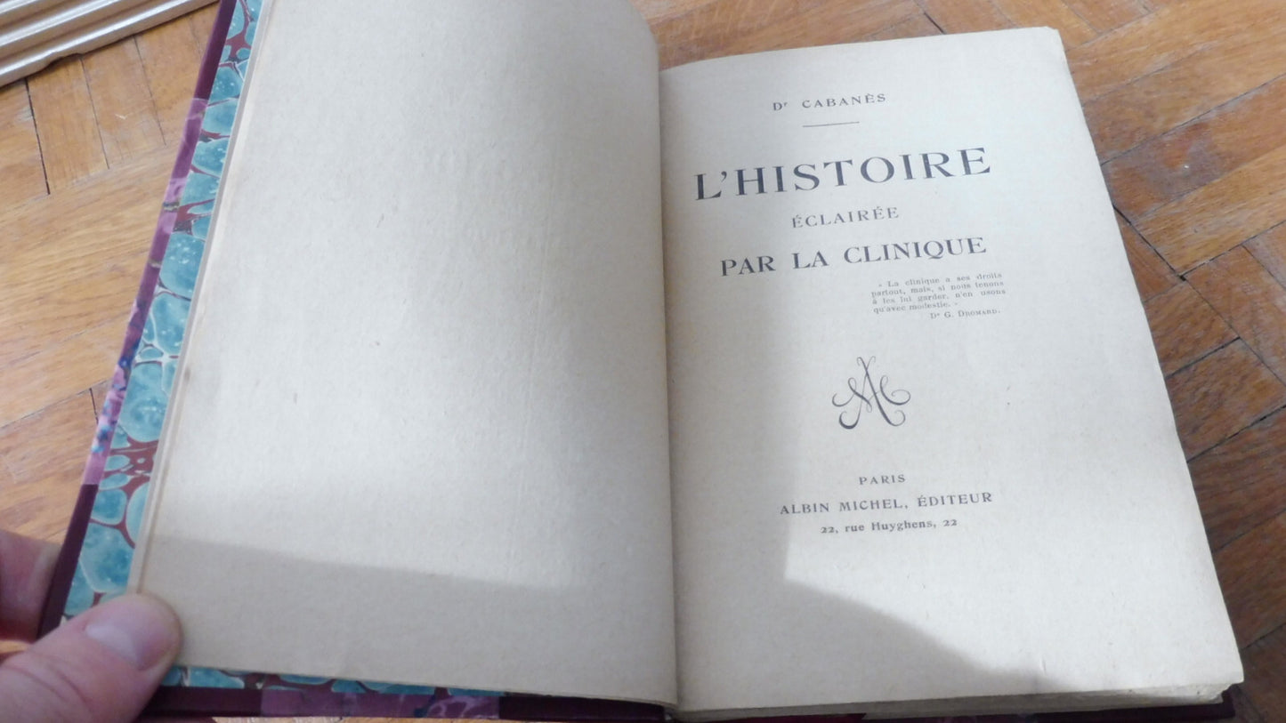 L'Histoire éclairée par la clinique (Cabanès) s.d.
