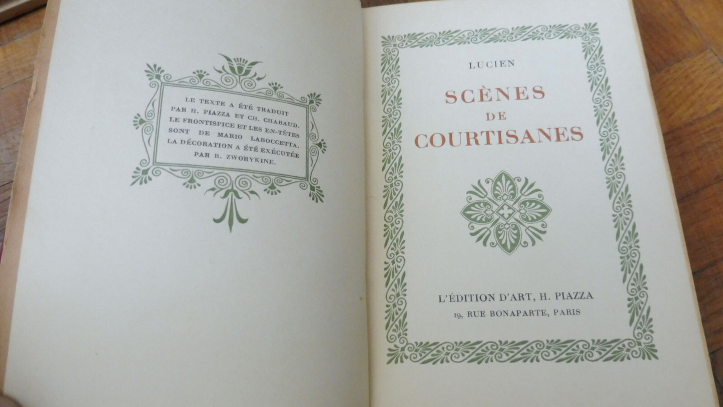 Scènes de courtisanes (Lucien) 1930 illus.Laboccetta JAPON