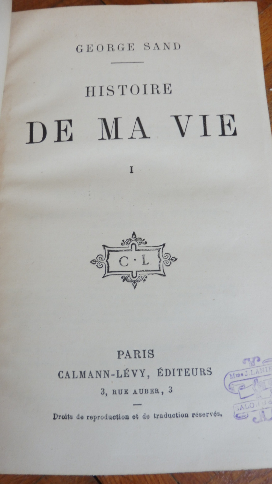 Histoire de ma vie (George Sand) 1911 4/4