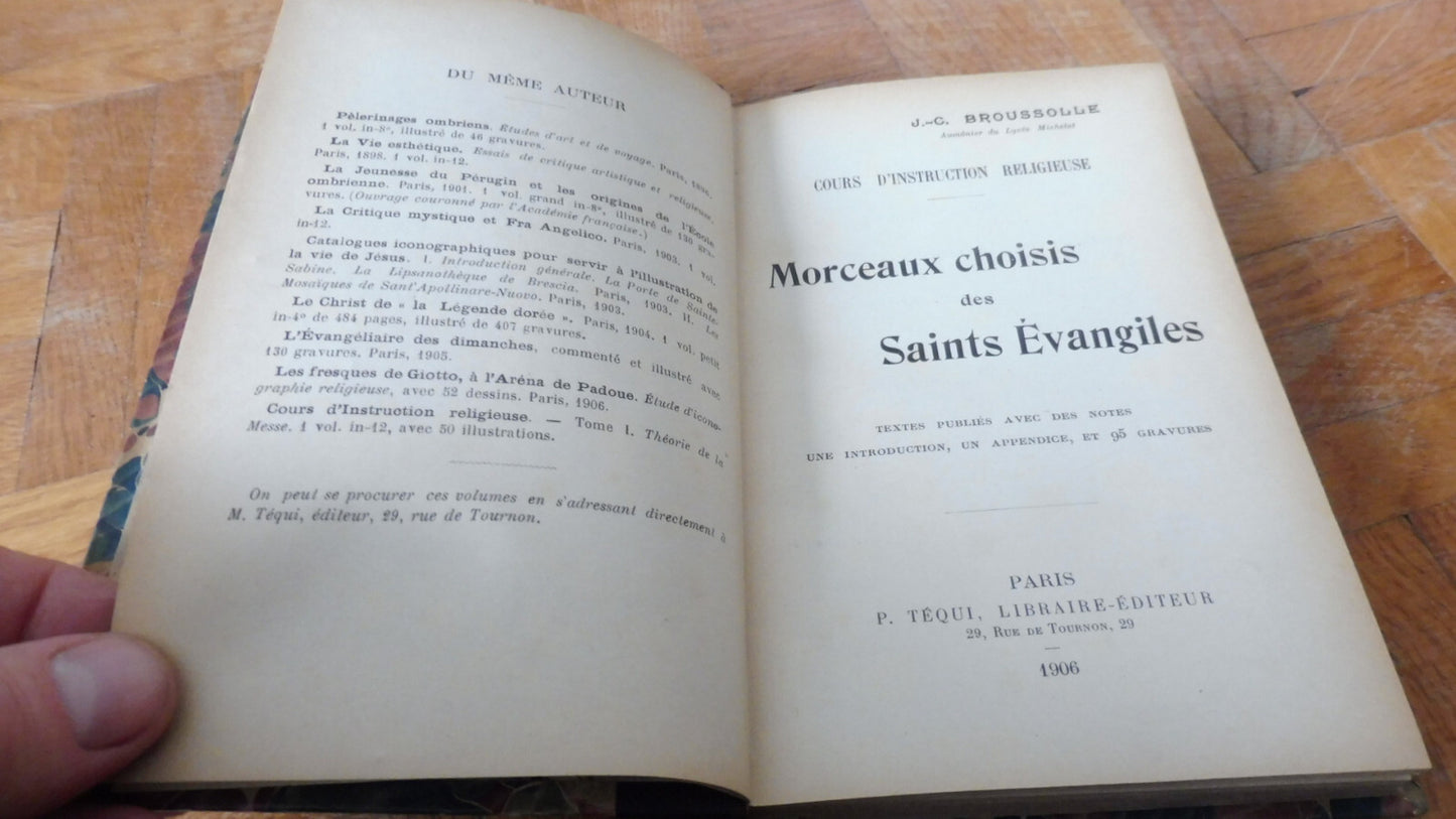 Morceaux choisis des Saints Evangiles (Broussolle) 1906