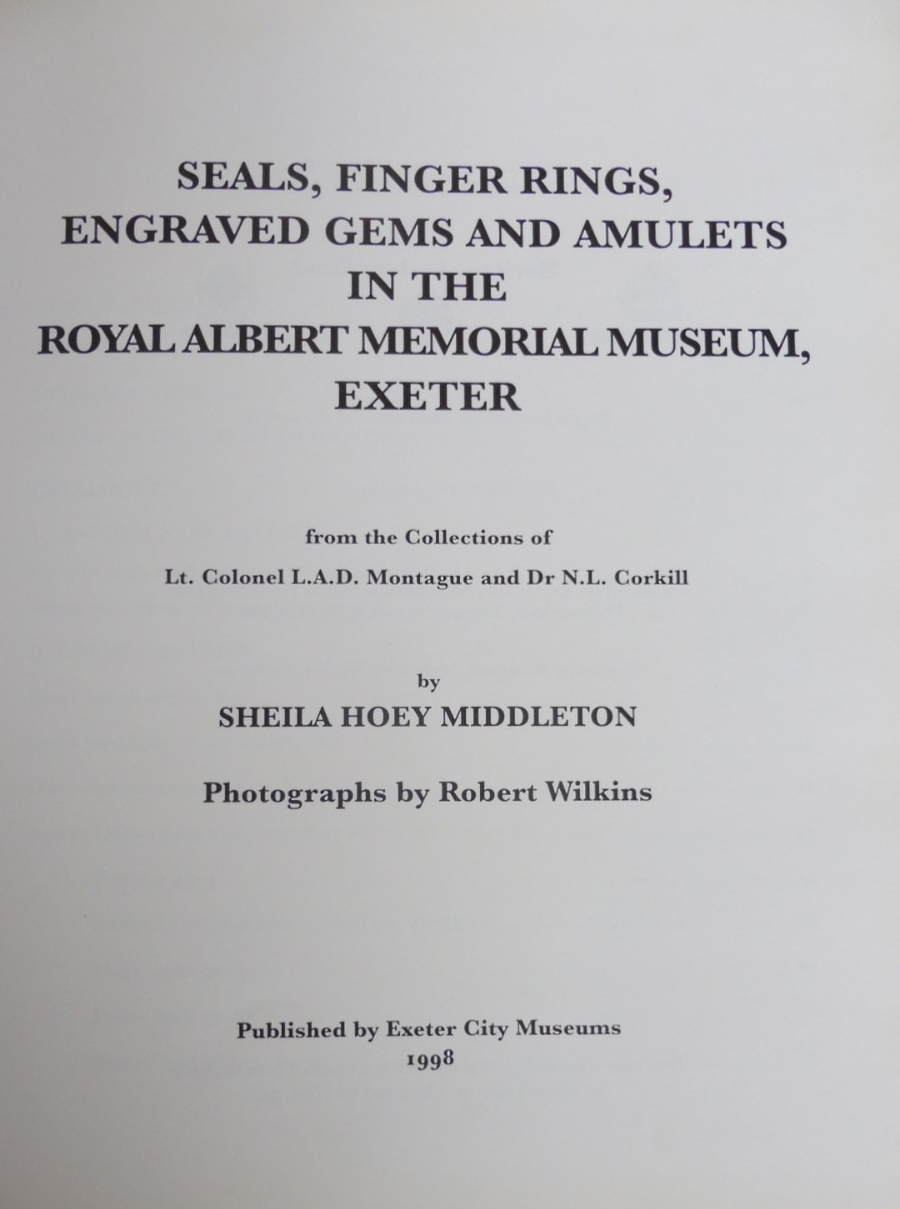 Seals, finger rings, engraved gems and amulets (S. H. Middleton) 1998