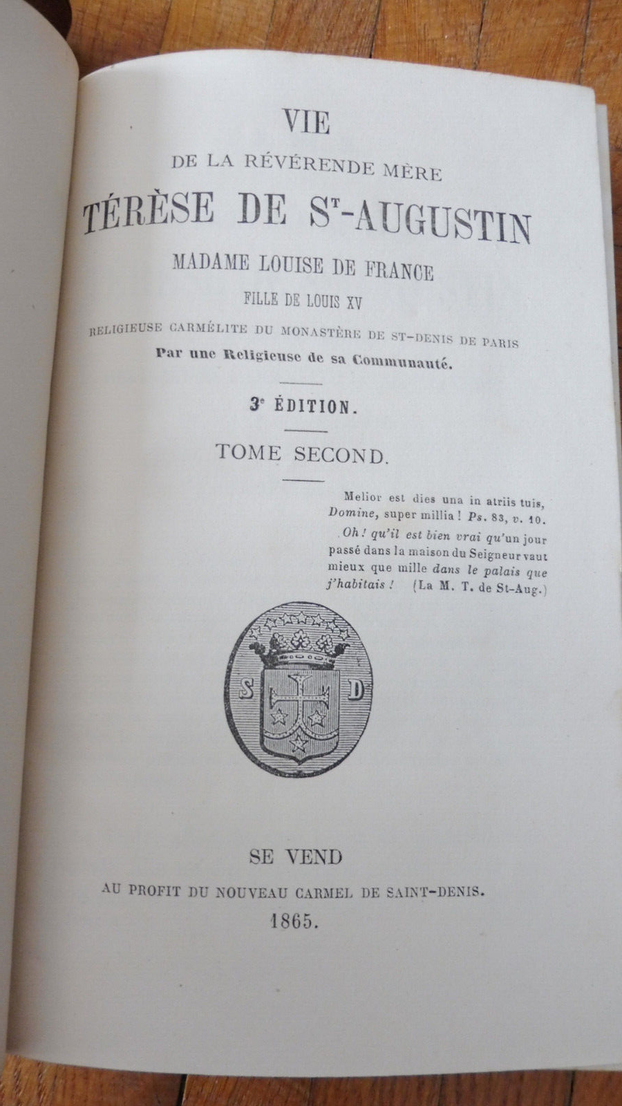 Vie de la révérende mère Térèse de St. Augustin 1865 2/2