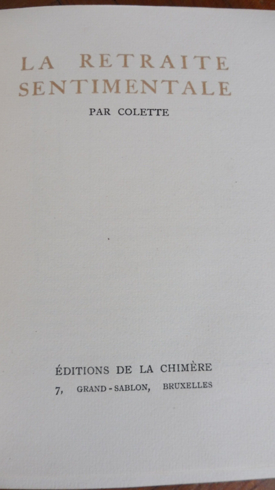 La Retraite sentimentale (Colette) 1922 illus. Robert Bonfils