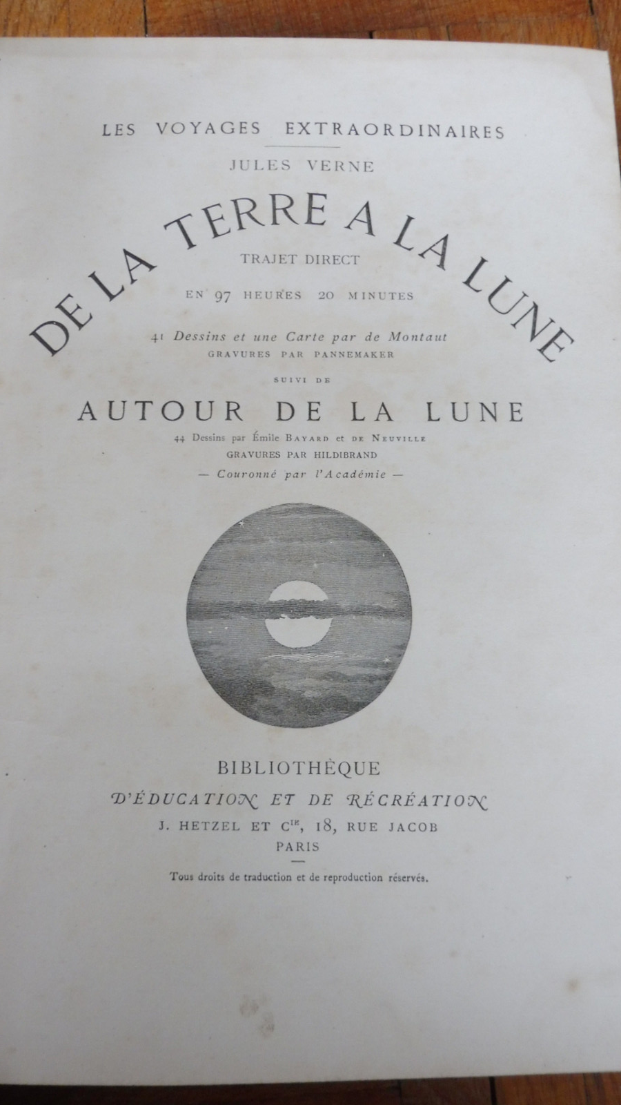 De la Terre à la Lune. Autour de la Lune (J. Verne) s.d. illus. Montaut...