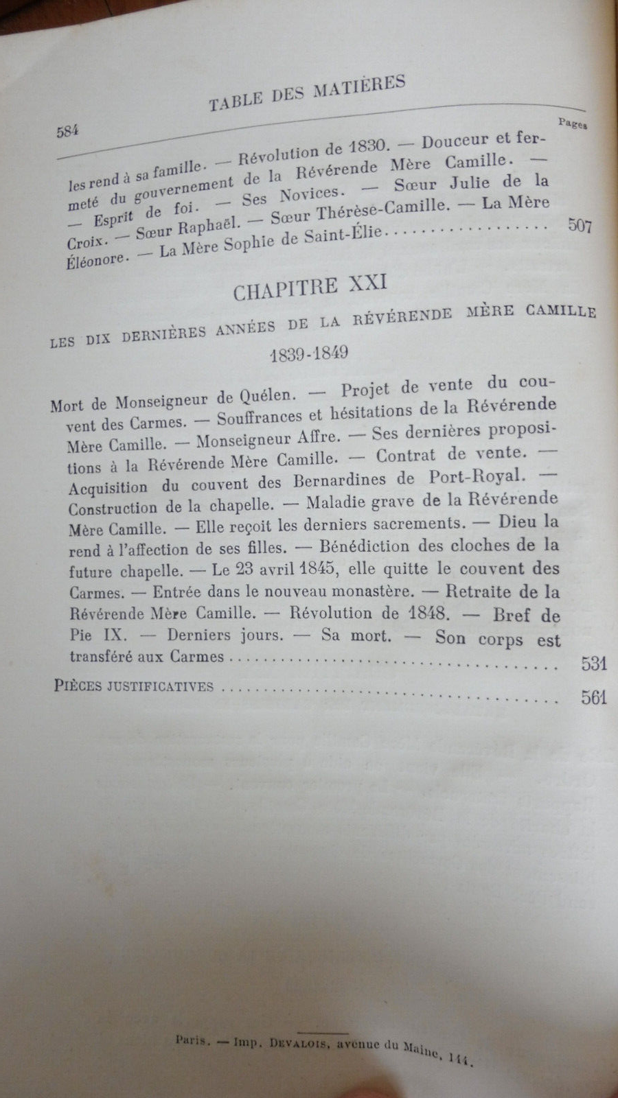 Vie de la Révérende mère Camille de l'Enfant-Jésus (D'Hulst) 1897