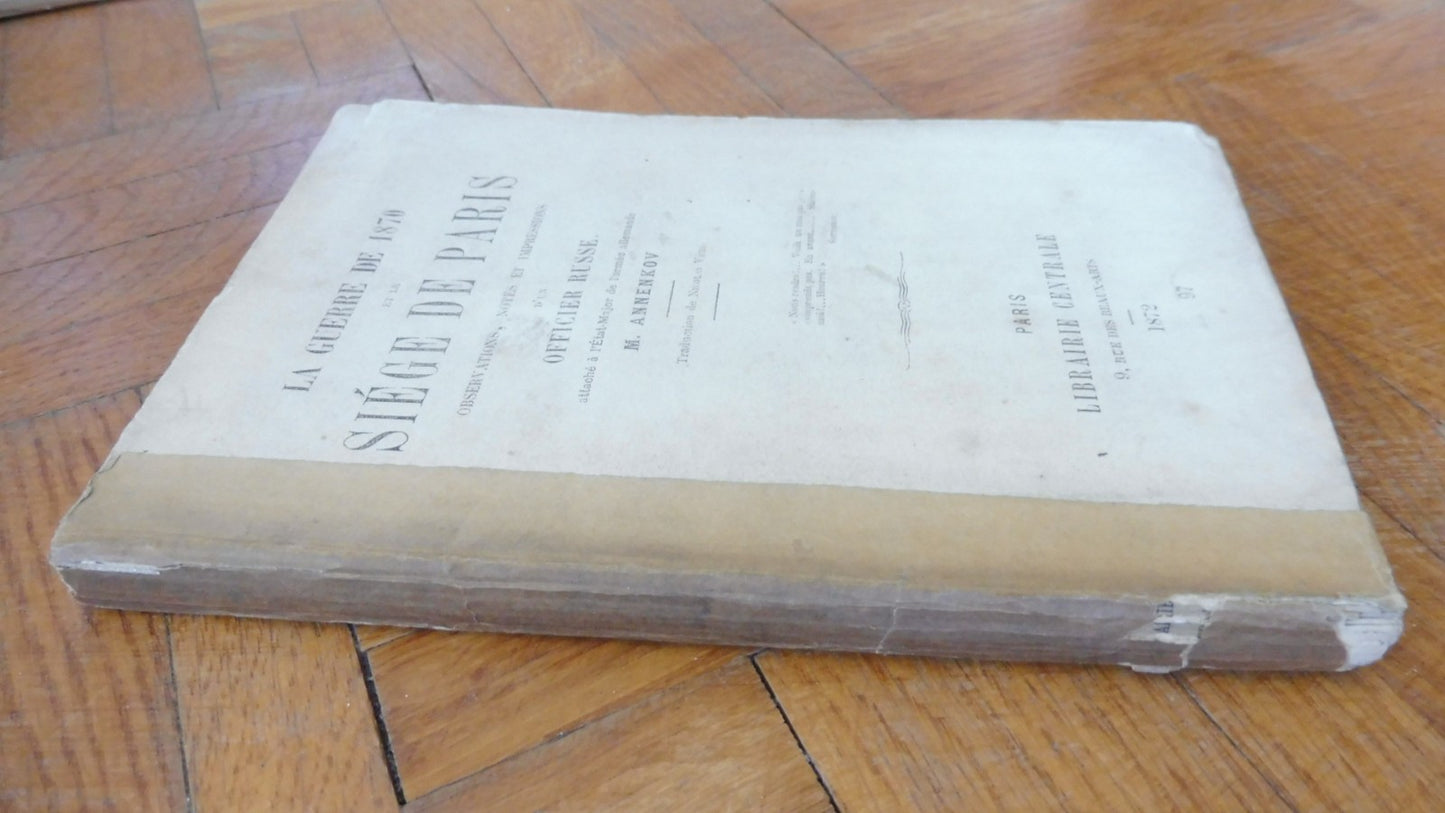 La Guerre de 1870 et le siège de Paris (Annenkov) 1872