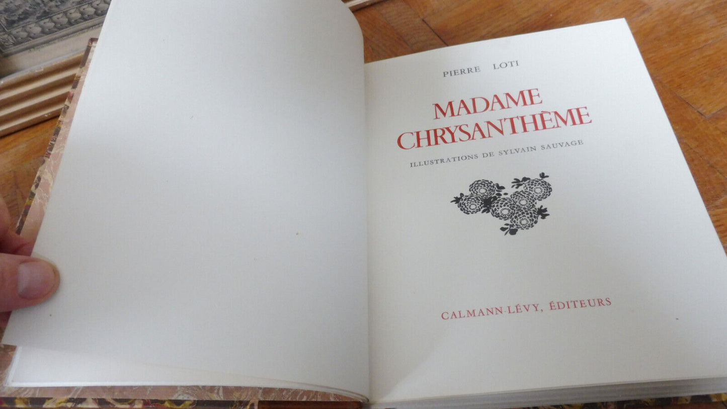 Madame Chrysantème (Pierre Loti) 1936 illus. Sauvage VELIN