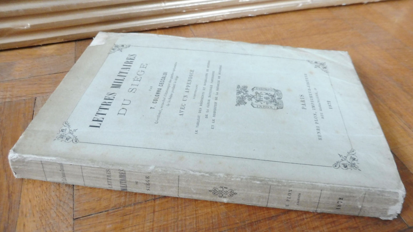 Lettres militaires du siège (T. Colonna Ceccaldi) 1872