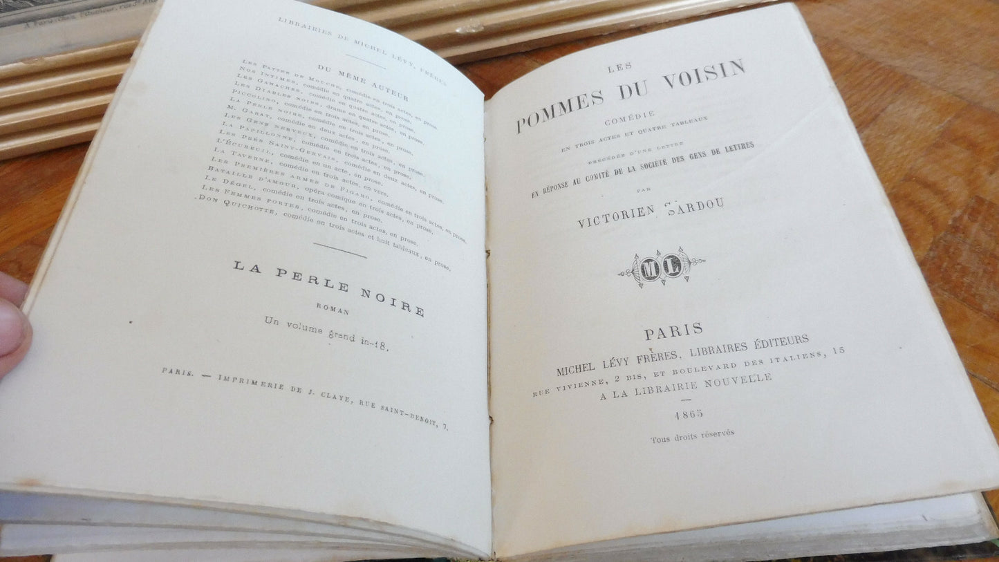 Montjoye + Les Pommes + Victorine (Sardou / Feuillet / Sand) c.a. 1864