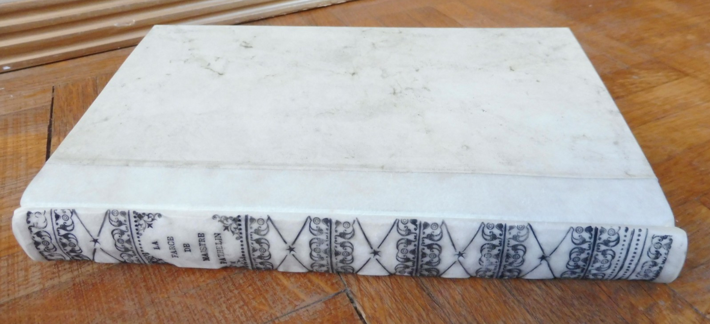 La Farce de Maistre Pathelin 1723 RELIURE PARCHEMIN