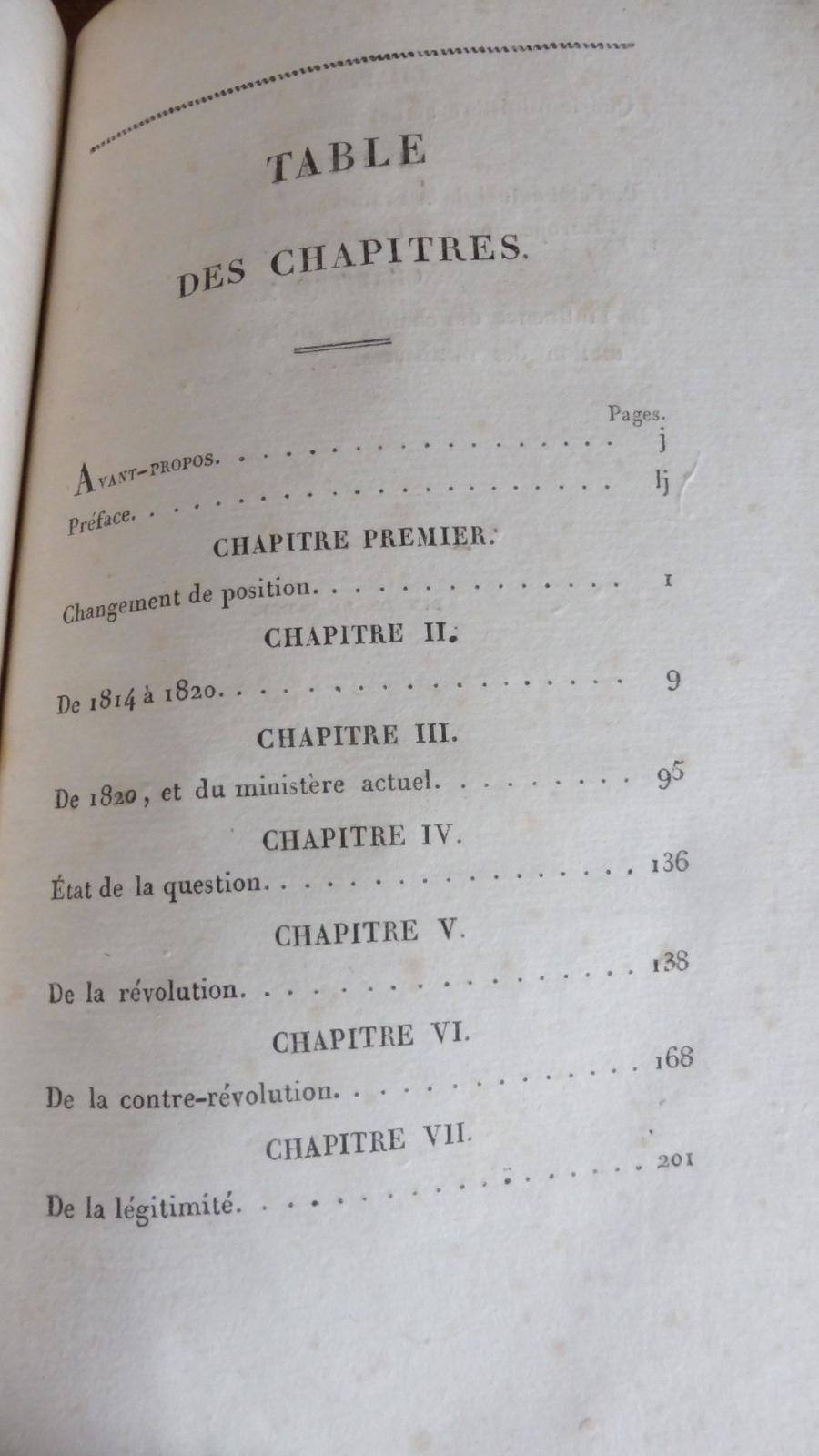 Du gouvernement de la France depuis la Restauration (F. Guizot) 1820