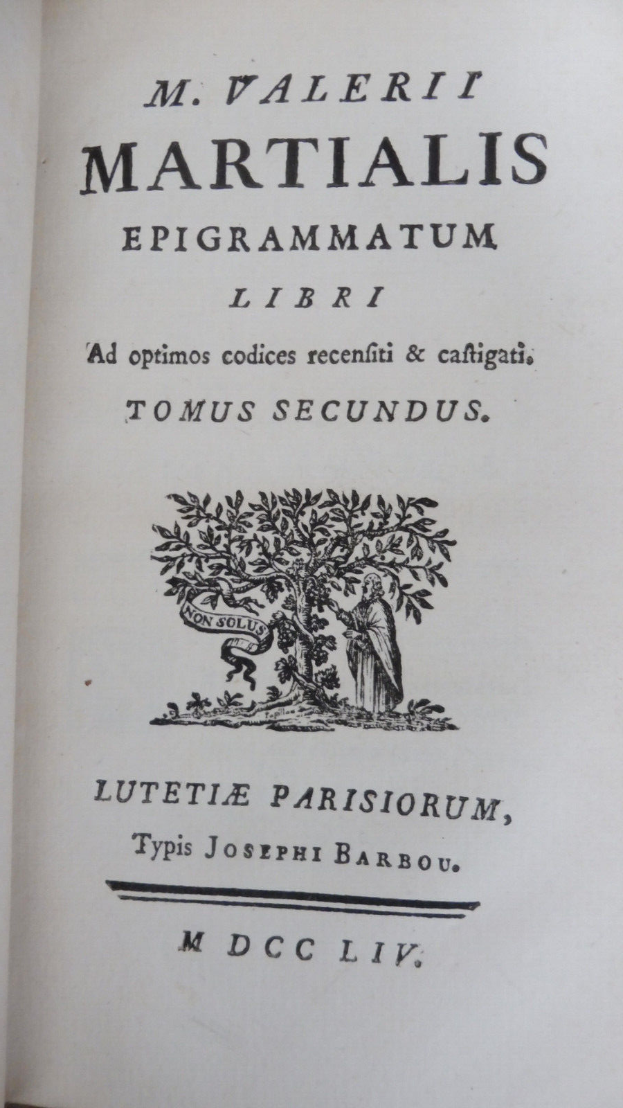M. Valerii Martialis epigrammatum libri I 1754 2/2