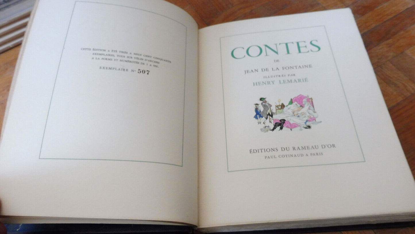 Contes de La Fontaine s.d. illus. Lemarié 2/2 NUMEROTE VELIN