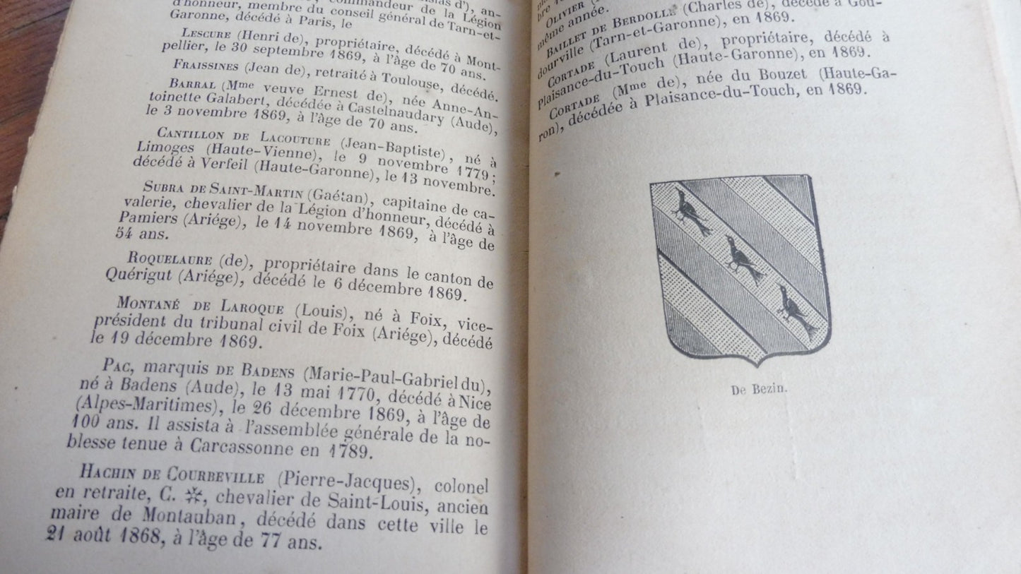 Etat actuel de la noblesse toulousaine (Alphonse Brémond) 1870