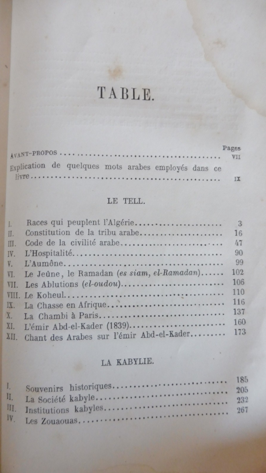 Moeurs et coutumes de l'Algérie. Tell, Kabylie, Sahara (Daumas) 1864