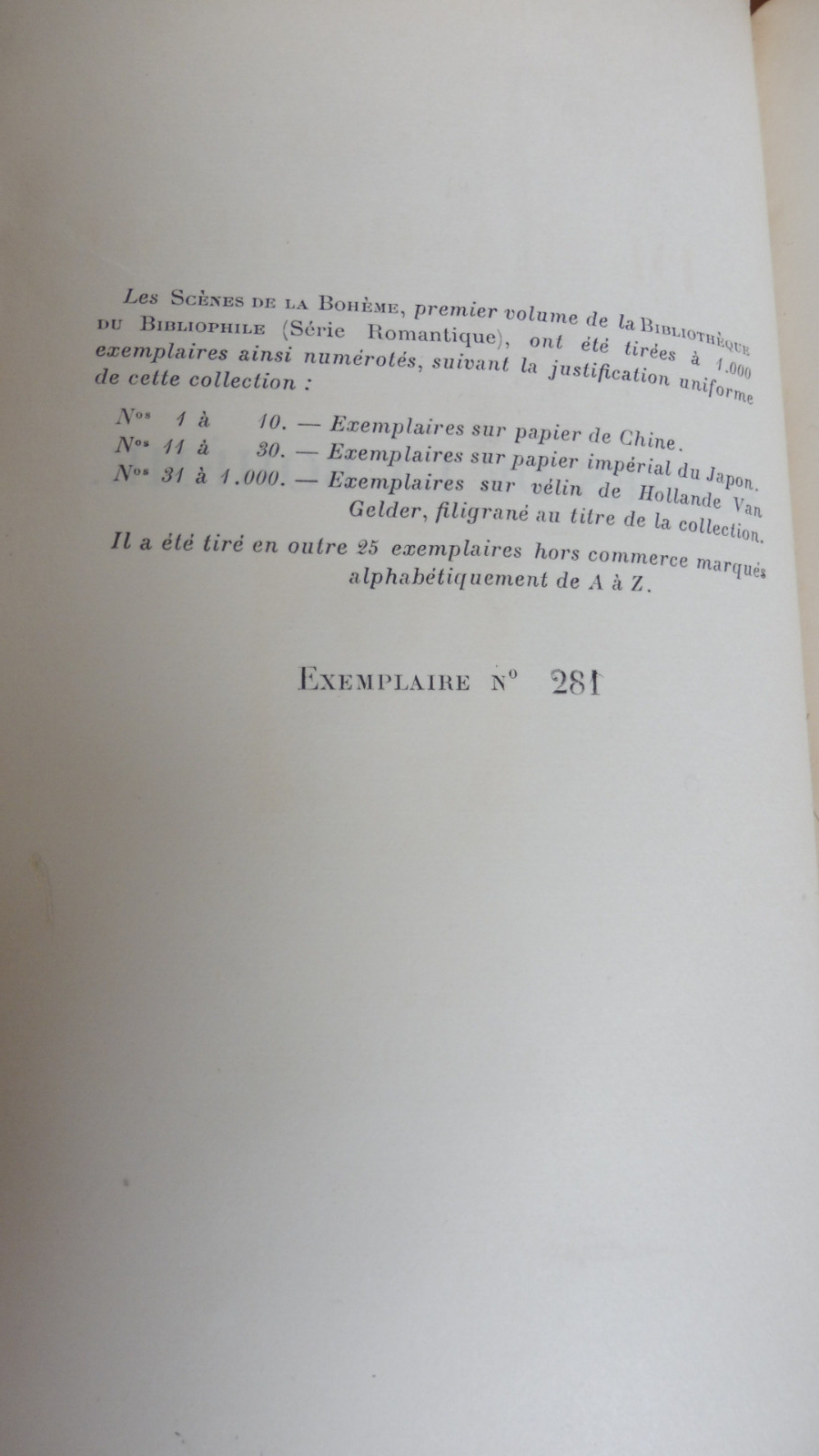 Scènes de la Bohème (Henry Murger) 1913 VELIN