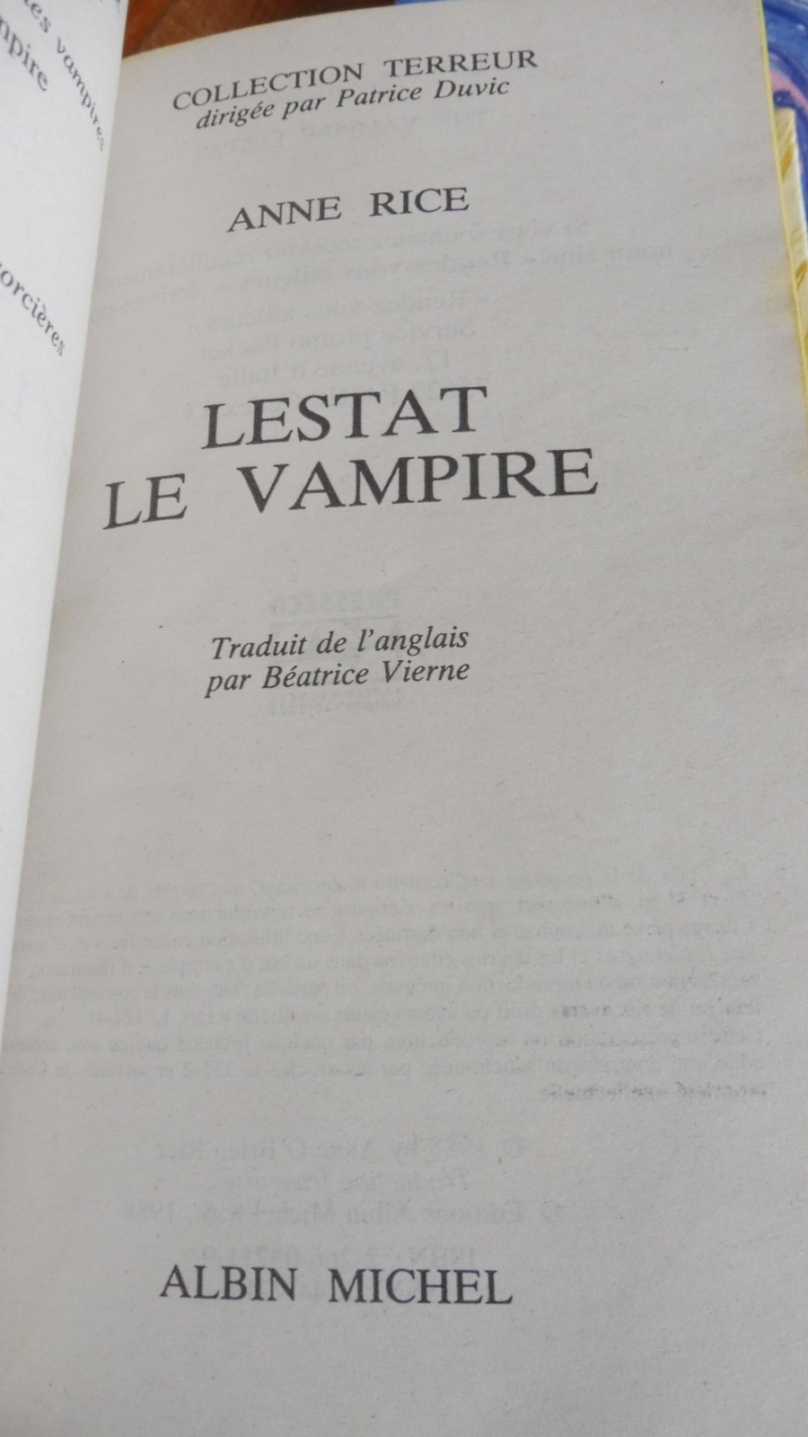 Lot Vampire Anne Rice 4 vol.