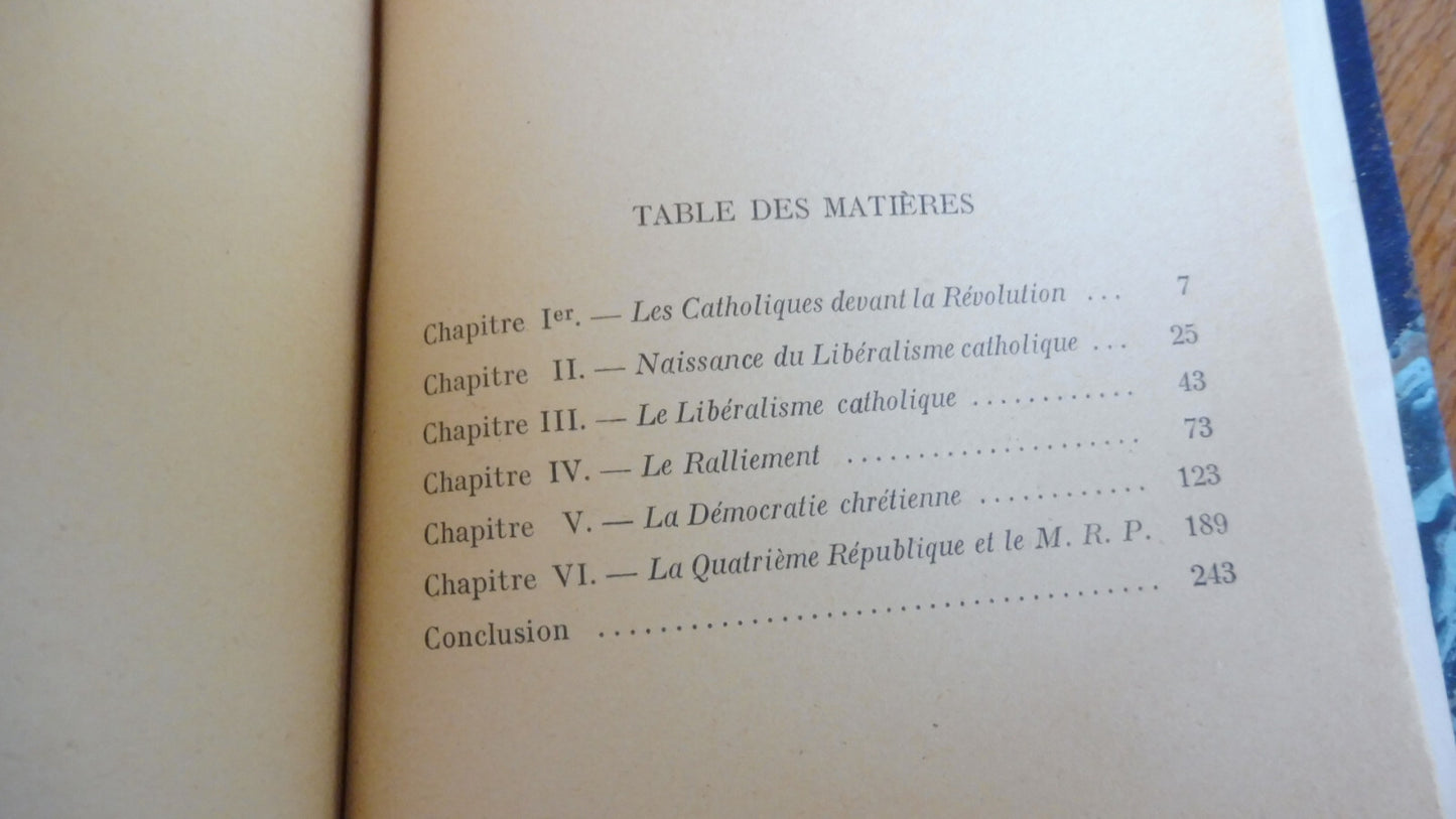 Histoire de la démocratie chrétienne (Robert Havard de la Montagne) 1968