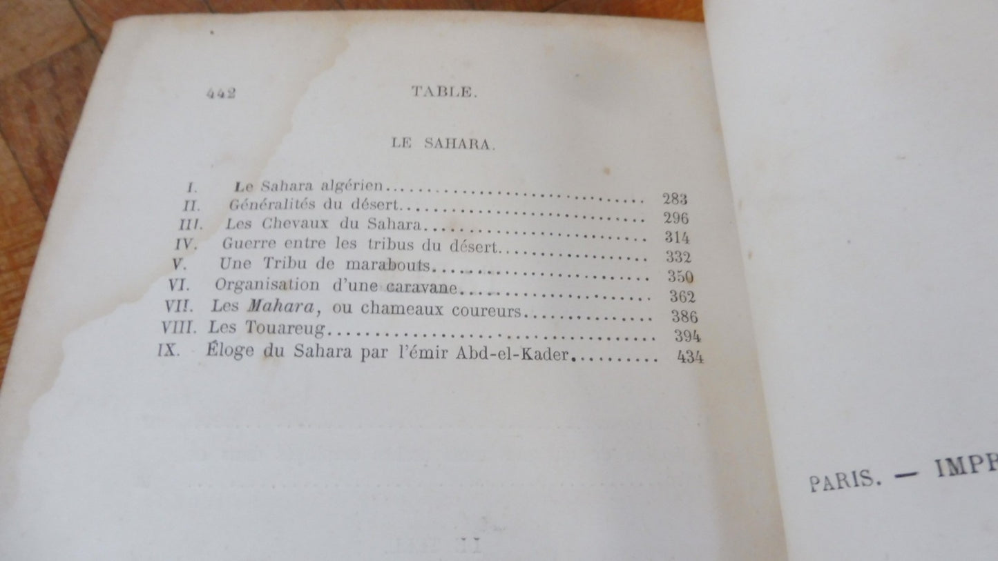 Moeurs et coutumes de l'Algérie. Tell, Kabylie, Sahara (Daumas) 1864