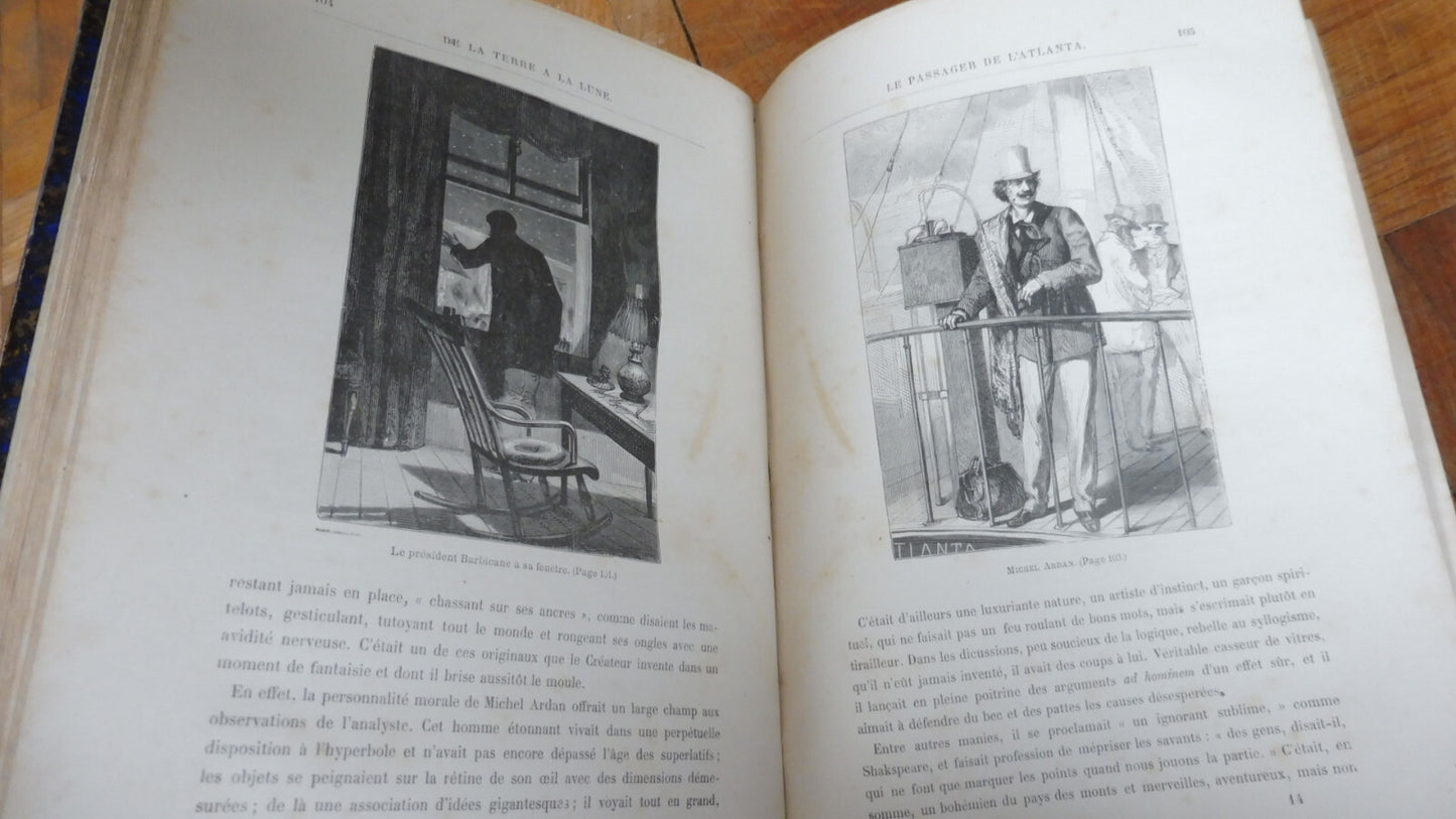De la Terre à la Lune. Autour de la Lune (J. Verne) s.d. illus. Montaut...
