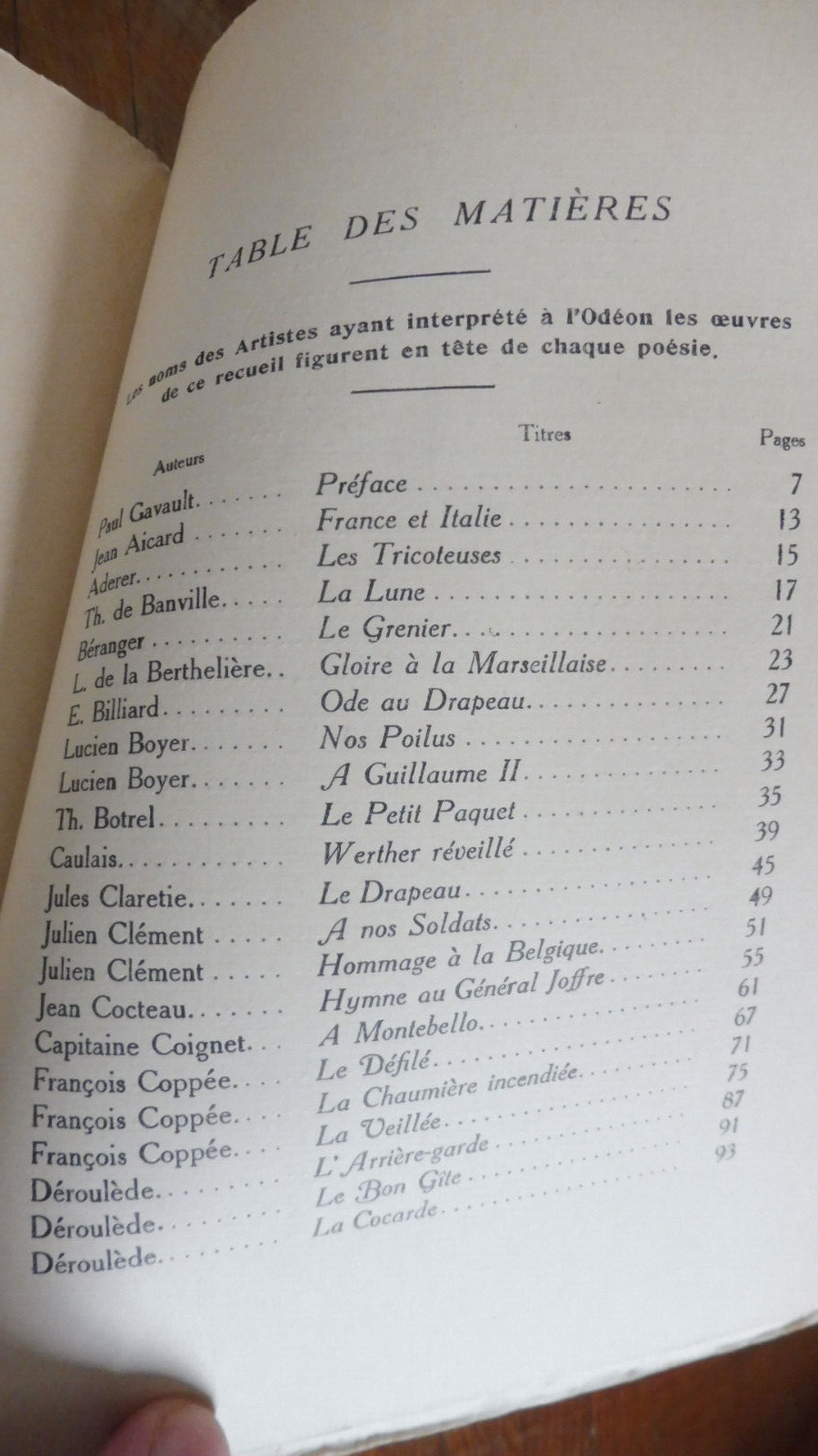 1915. Intermèdes de guerre à l'Odéon (Coppée, Hugo, Samain...) 1915