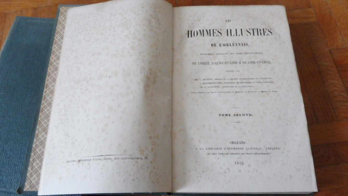 Les Hommes illustres de l'Orléanais (Braine, Debarbouiller, Lapierre) 1852 2/2
