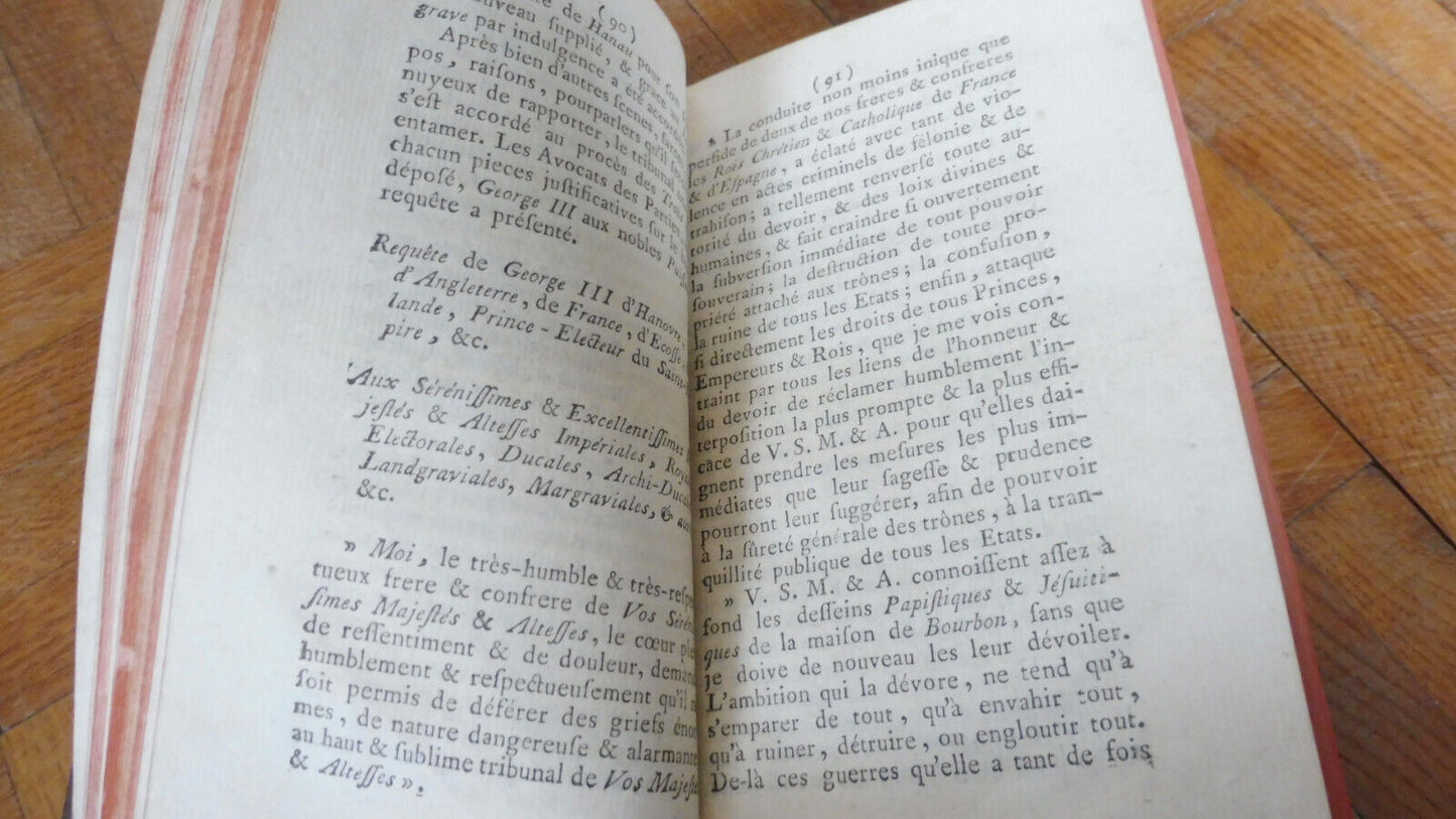 Le Procès des trois rois (Ange Goudar) 1781 PAMPHLET