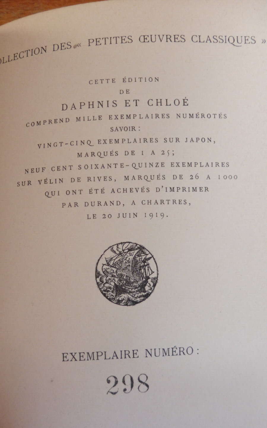 Daphnis et Chloe (Longus) 1919