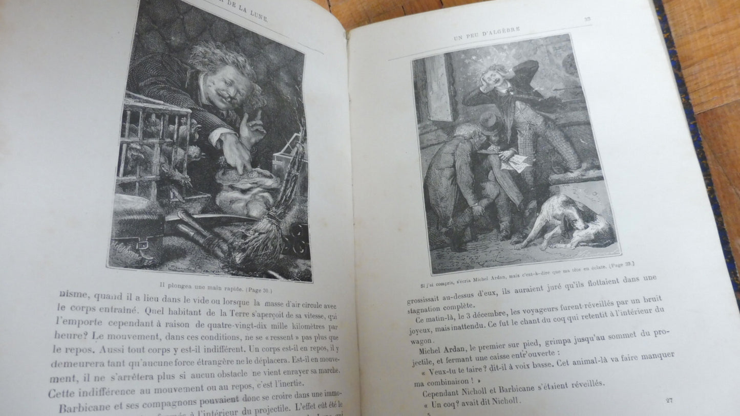 De la Terre à la Lune. Autour de la Lune (J. Verne) s.d. illus. Montaut...
