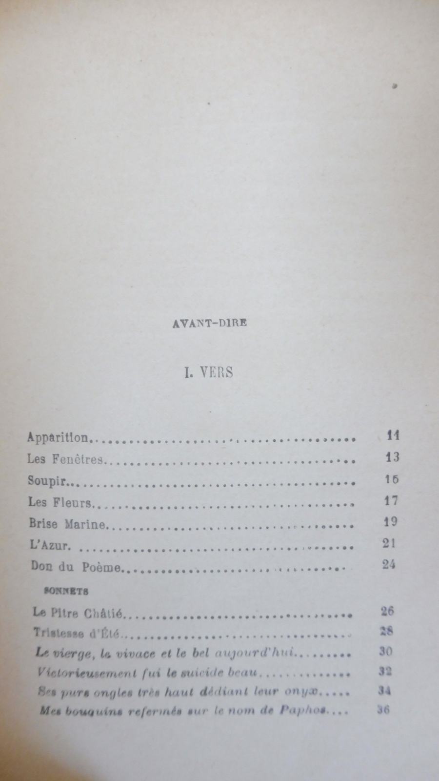 Vers et prose (Stéphane Mallarmé) 1912