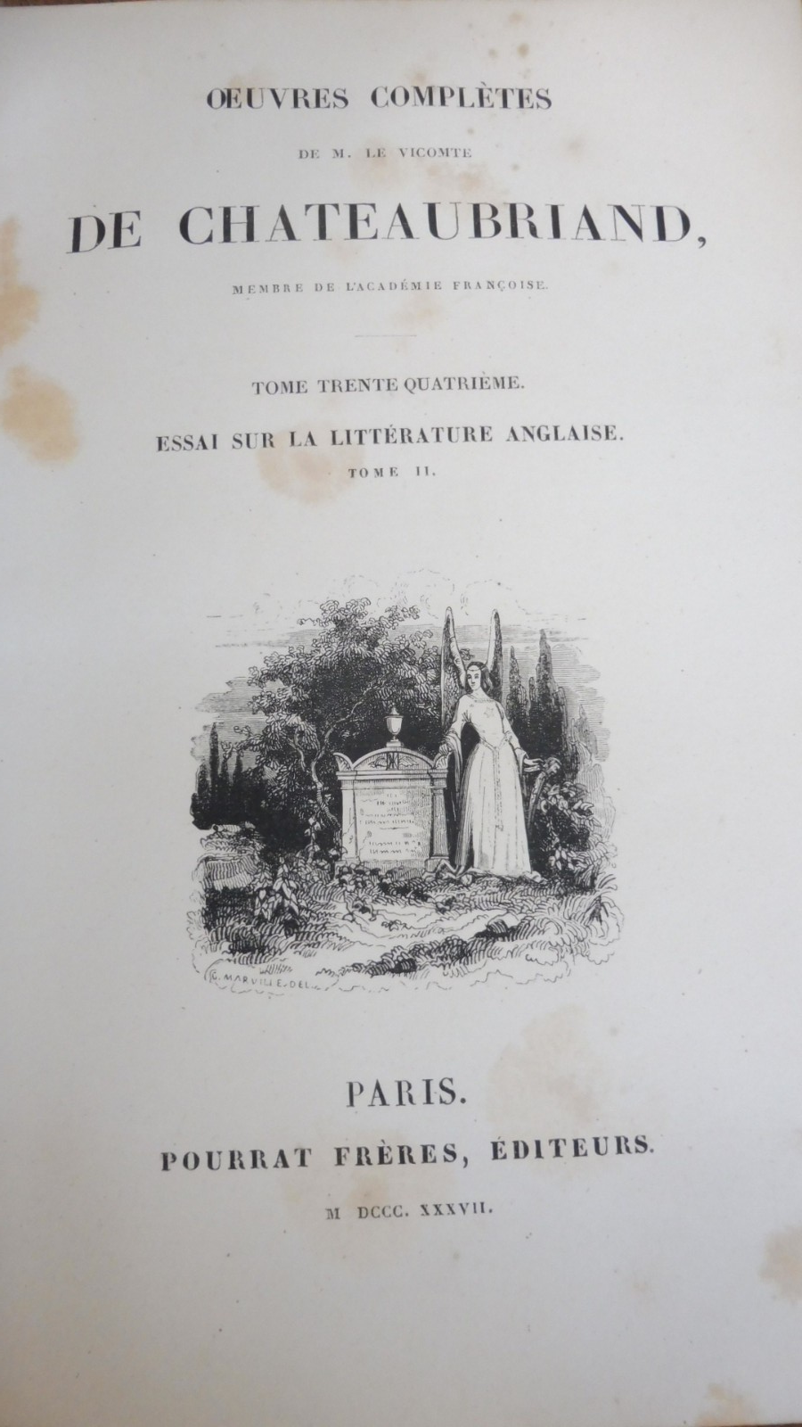 Essai sur la littérature anglaise (Chateaubriand) s.d. 1837