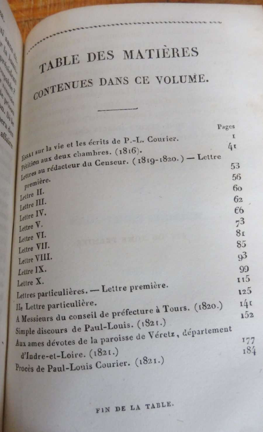 Pamphlets politiques (Paul-Louis Courier) 1831 2 tomes en 1 vol. COMPLET