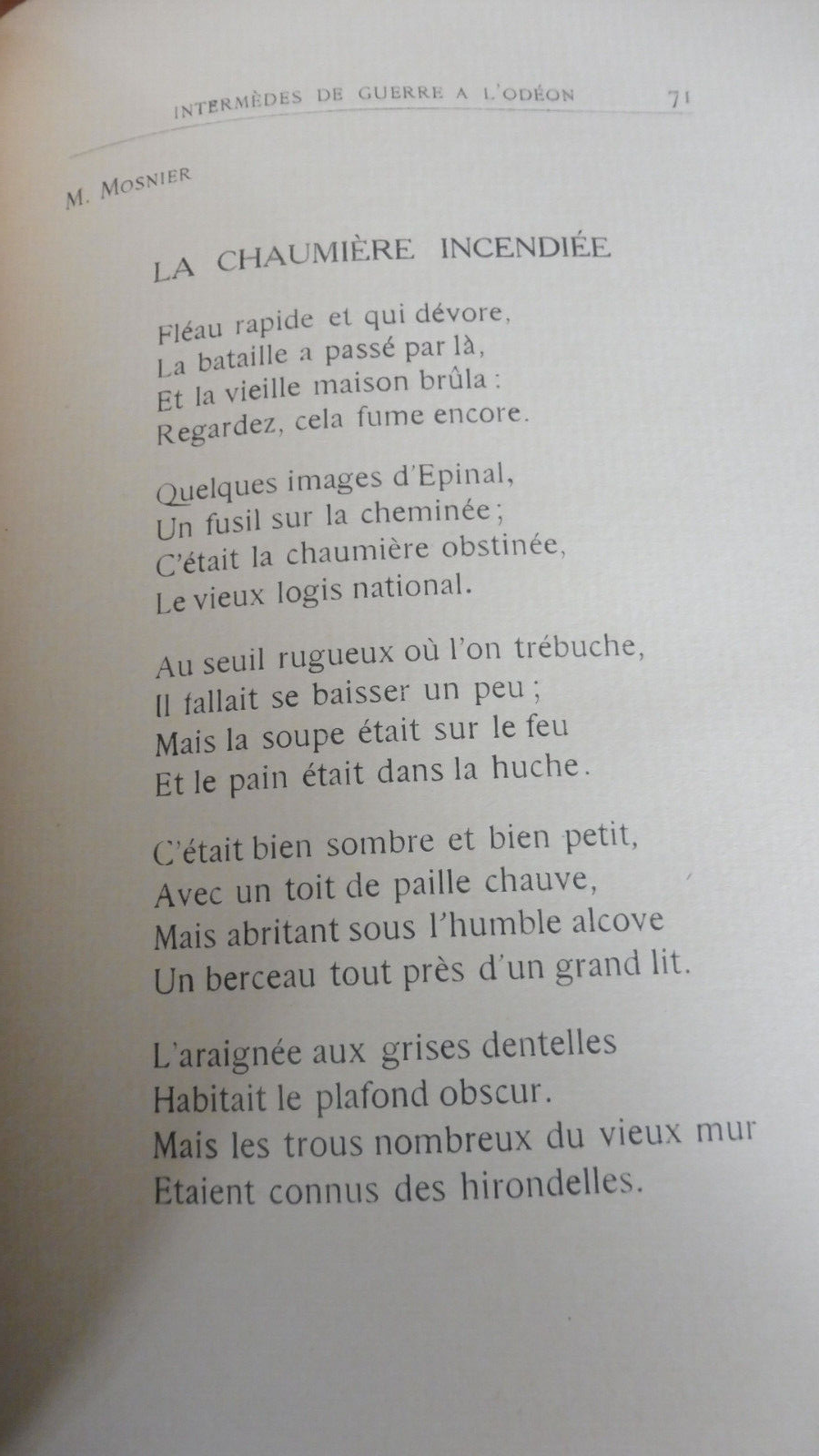 1915. Intermèdes de guerre à l'Odéon (Coppée, Hugo, Samain...) 1915