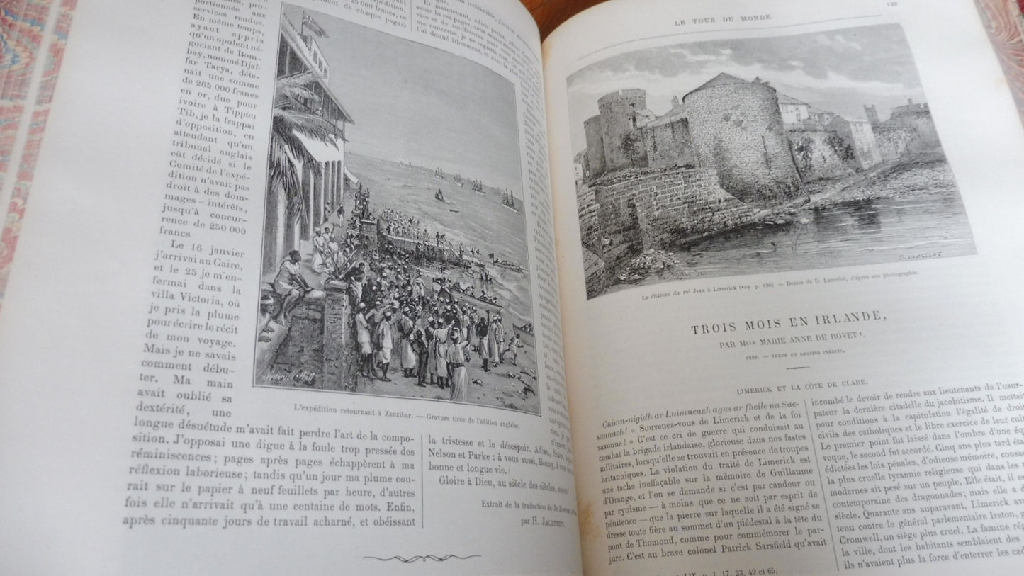 Le Tour du monde. Année 1890 (E. Charton) 1890 IRLANDE, TONKIN, SOUDAN, BORNEO..