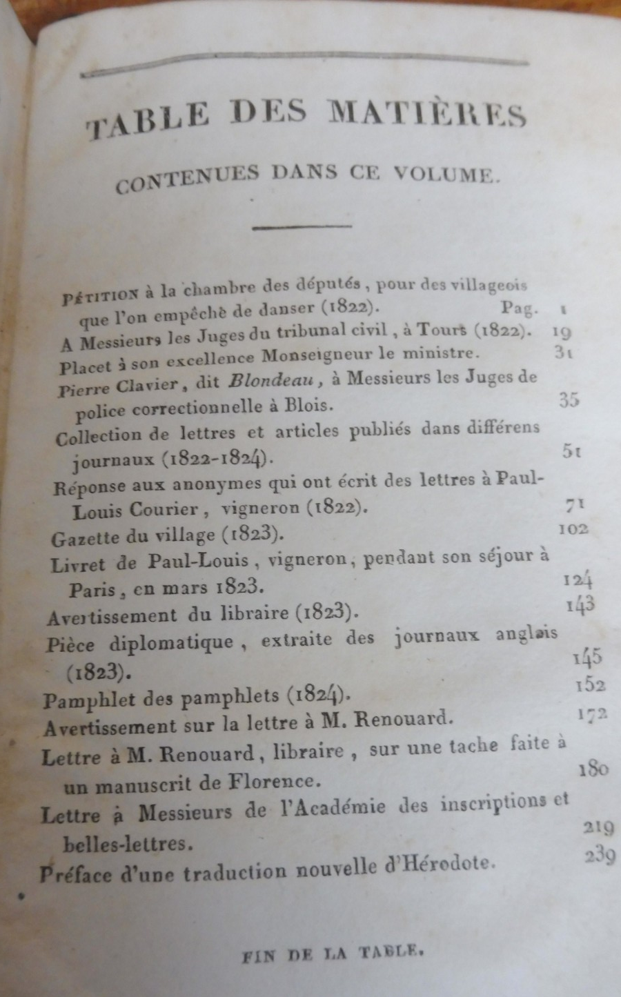 Pamphlets politiques (Paul-Louis Courier) 1831 2 tomes en 1 vol. COMPLET