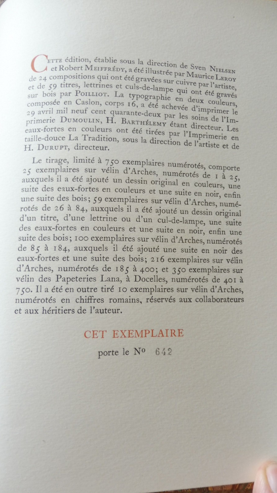 Le Malheureux petit voyage (Gabriel Soulages) 1942 illus. Leroy NUMEROTE VELIN